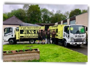 Trucks in garden