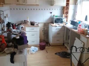 Foreclosed house before clearance