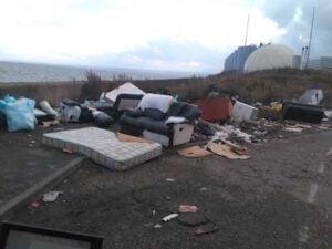 Scene of a fly tip in Leith before we disposed of it