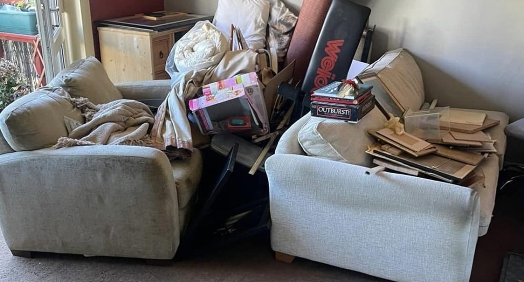 WUDS (waste upholstered domestic seating) from a house clearance.