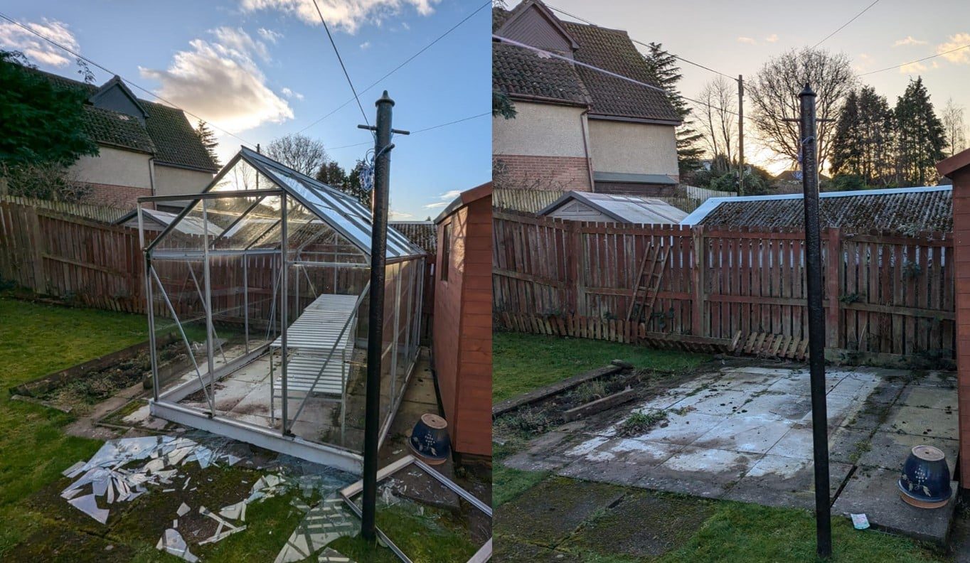 Storm Eowyn Greenhouse Clearance