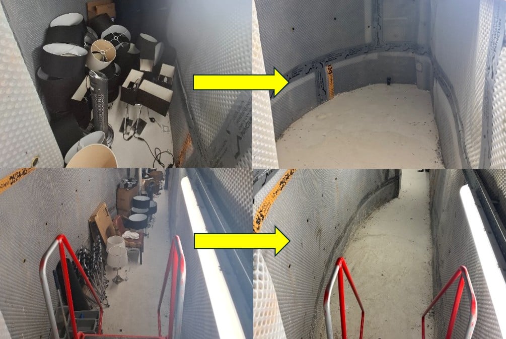 Hotel Lamp Clearance Before and After