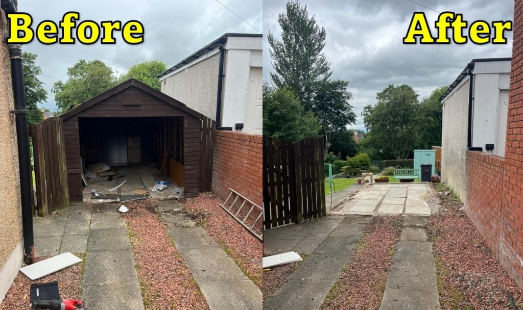 Shed Demo Before and After