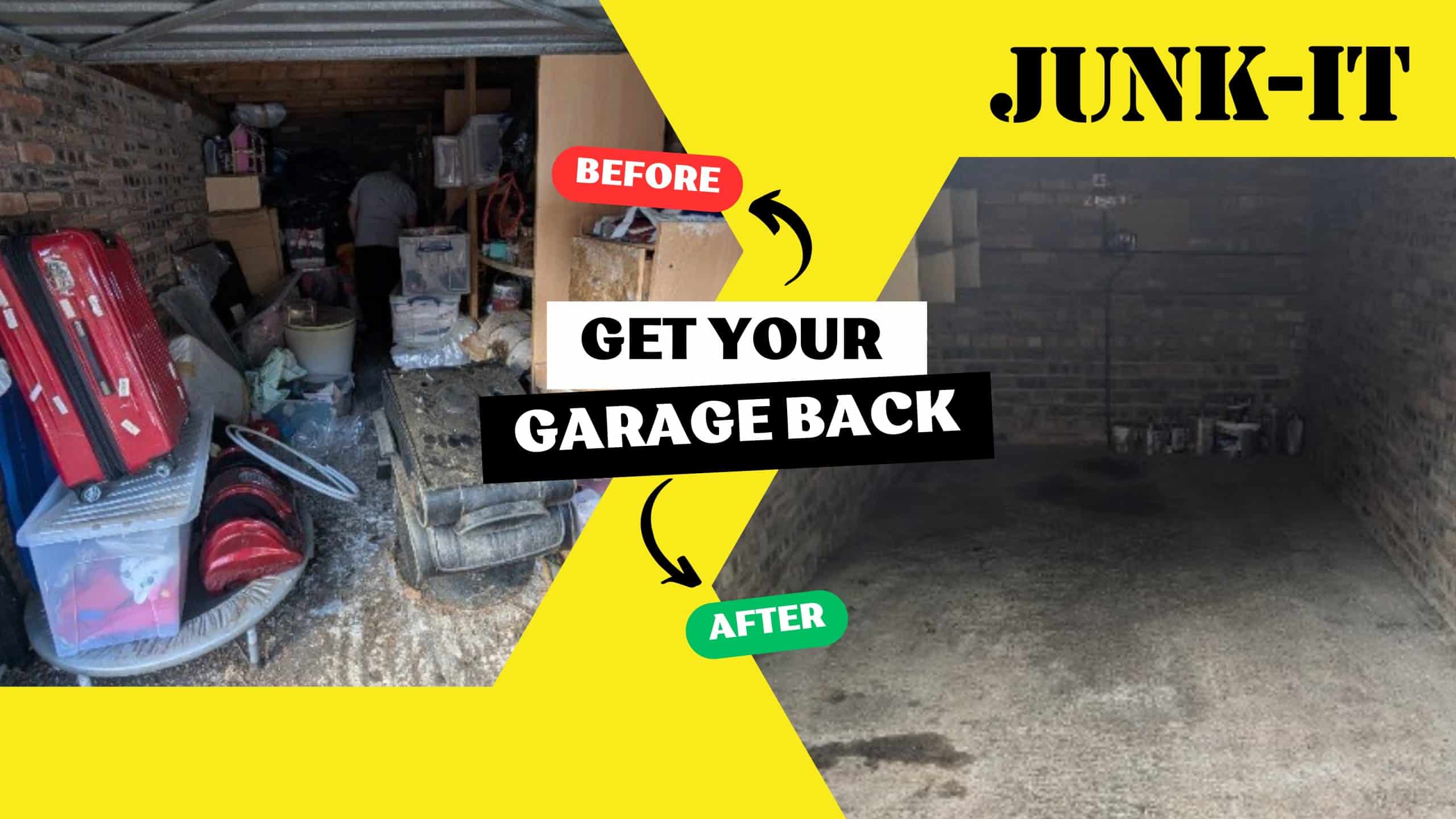 Garage Clearance Before and After - Junk-It Scotland